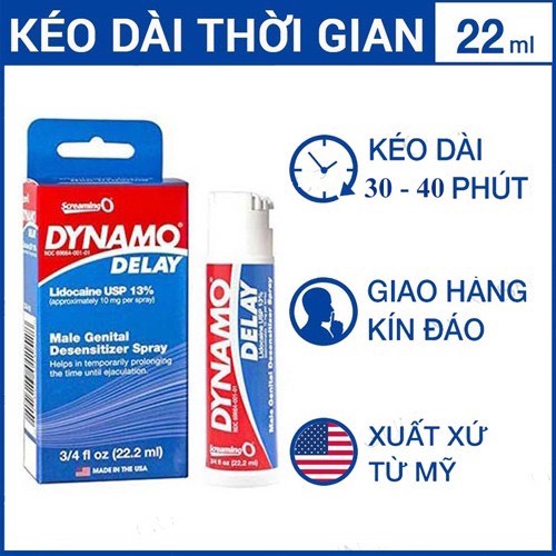 Dynamo delay Chai Xịt - Chống Xuất Sớm, hàng chính hãng