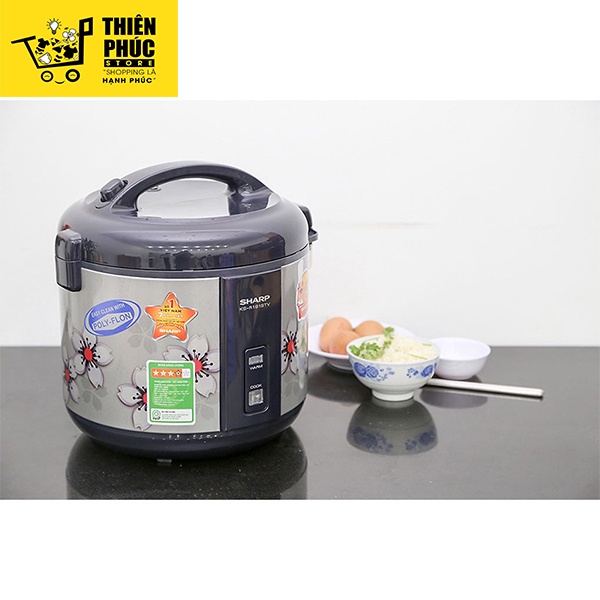 Thiên Phúc Store - Nồi Cơm Điện Sharp KS-NR181STV SS - 1.8 Lít - Hàng chính hãng