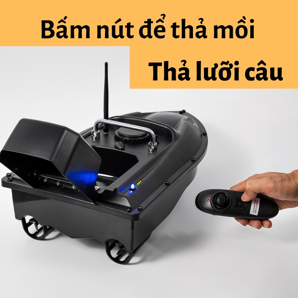 Thuyền Thả Thính Mồi Lưỡi Câu Cá Điều Khiển Từ Xa KAIWO Khoảng Cách Lên Tới 500m