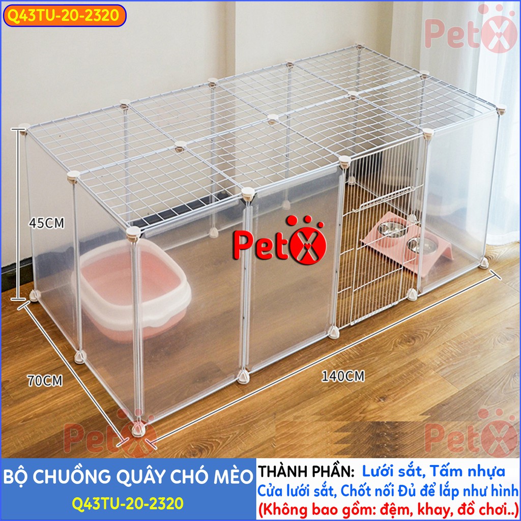 Quây chuồng chó mèo lắp ghép nuôi thú cưng sơn tĩnh điện giá rẻ-11