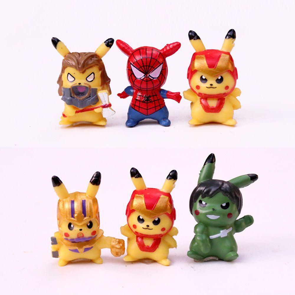 LILYES Mô Hình Pikachu Cosplay Nhân Vật Trong Avengers Bằng PVC
