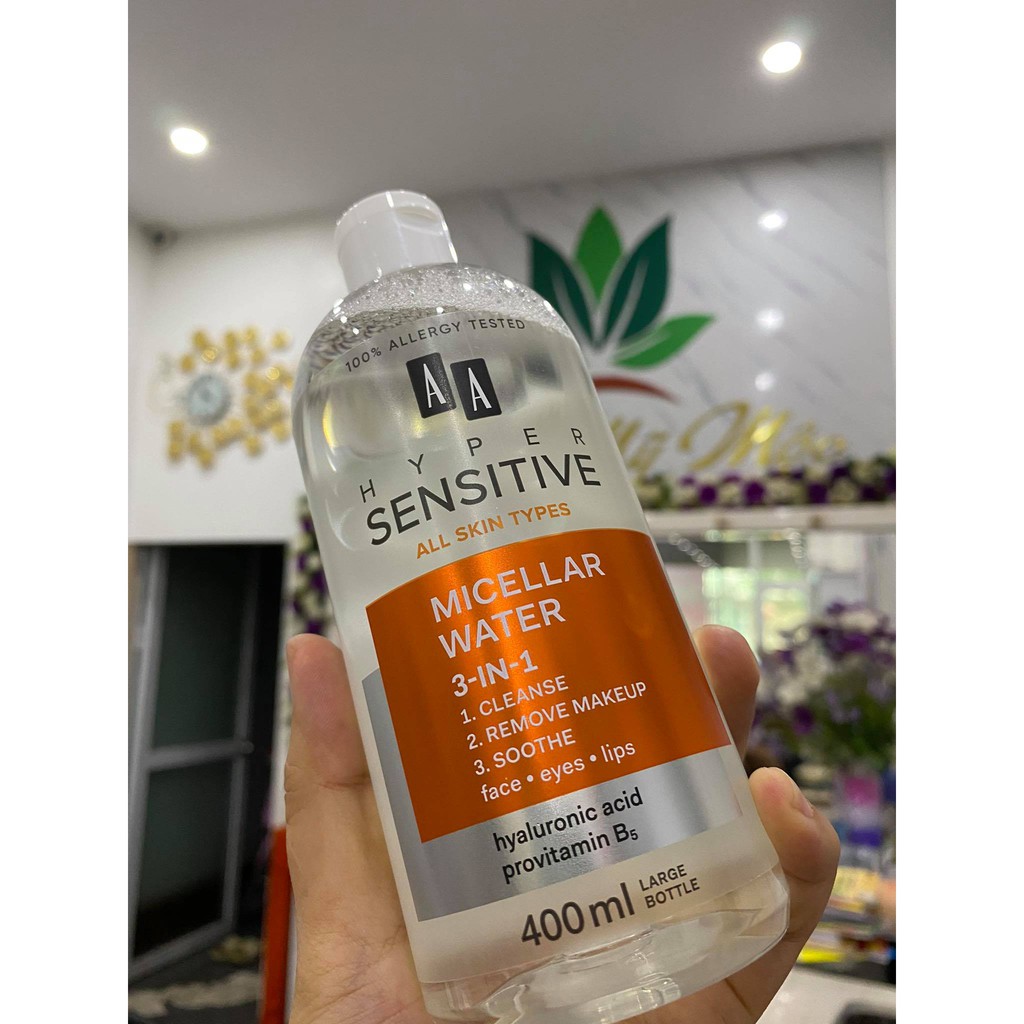 Nước Tẩy Trang kiềm dầu, se khít  AA HyperSensitive Skin của AA Cosmetics