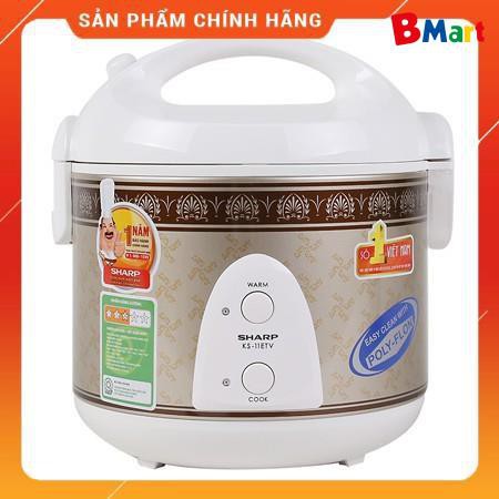 [Hỏa tốc 1 giờ] [FREESHIP] Nồi cơm điện Sharp KS-11ETV RB 1 lít - Hàng chính hãng, bảo hành 12 tháng  - BM