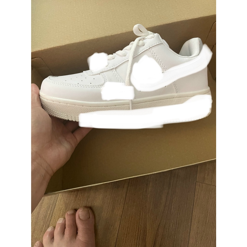Giày Thế thao Sneaker Trắng AF1 vệt xám HOTTREN cả nam nữ Full Bill Box , HOT HIT
