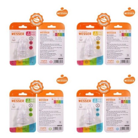 Núm ty thay bình sữa Wesser cổ hẹp.