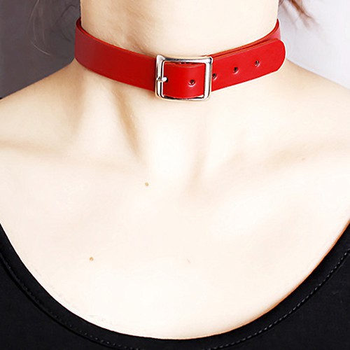 Vòng Sát Cổ Choker Dạng Thắt Lưng Da Nhân Tạo Nữ Trang Dành Cho Câu Lạc Bộ Nữ Sinh Nhật Làm Quà Tặng