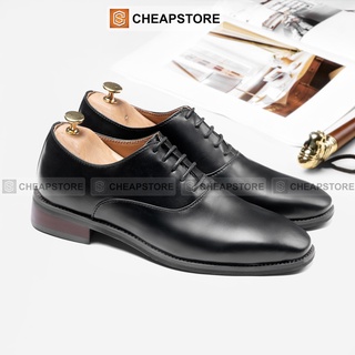 Giày tây công sở nam tăng chiều cao CHEAPSTORE CS204 Đen - Giày da bò nam (bảo hành 24 tháng)