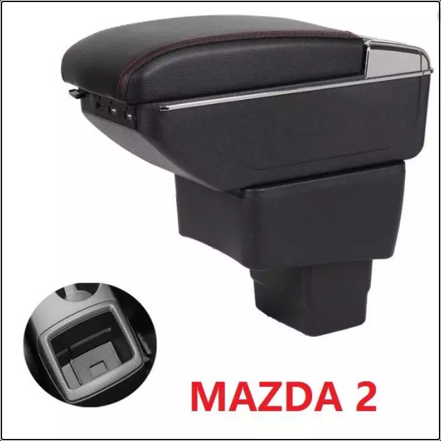 Bệ tỳ tay mazda 2  hàng 2 ngăn, 7 cổng usb