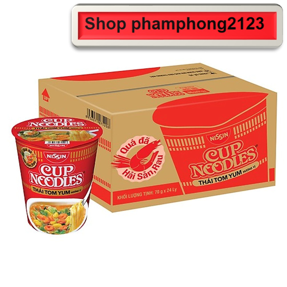 Thùng 12Ly - Mì Nissin Cup Noodles Đủ Hương Vị Lựa Chọn