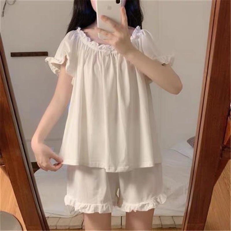 Đồ ngủ tiểu thư đính nơ điệu đà ( SẴN )
