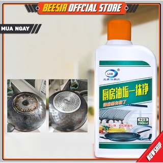 Dung Dịch Xịt Tẩy Dầu Mỡ, Cặn Đen Đáy Nồi, Xoong, Chảo Inox Siêu Sạch LKB 260ML