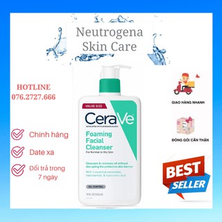 Sửa Rữa Mặt Cho Da Dầu CeraVe Foaming Facial Cleanser