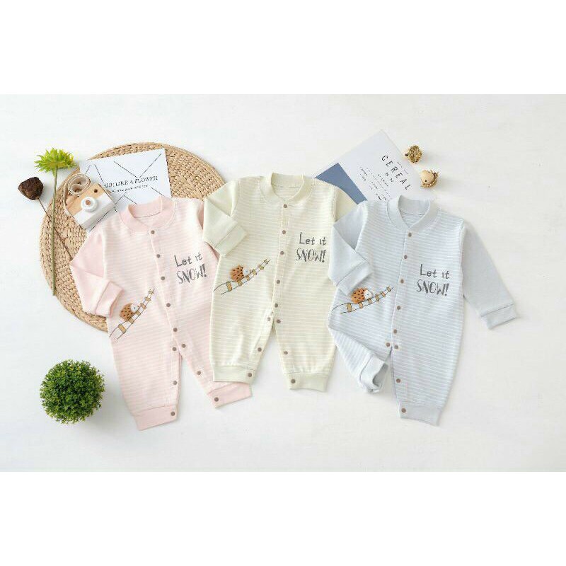 Bodysuit cotton  dày Quảng Châu cho bé sơ sinh 3-7kg