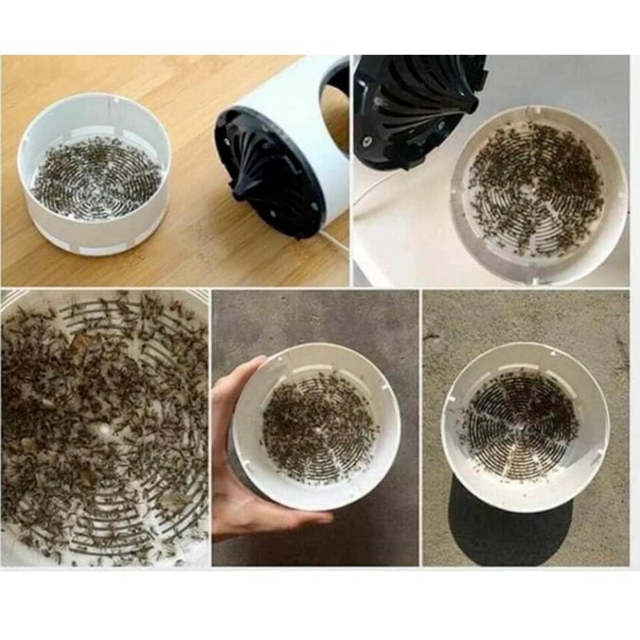 Đèn bắt muỗi thông minh La'Home hình trụ xoay 360 độ, Đèn bắt muỗi OKODA sạc USB