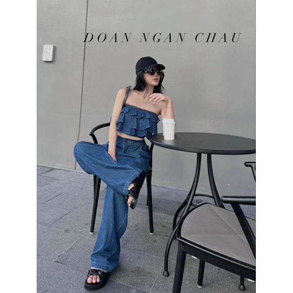 SET JEAN ÁO ỐNG TẦNG + QUẦN SUÔNG
