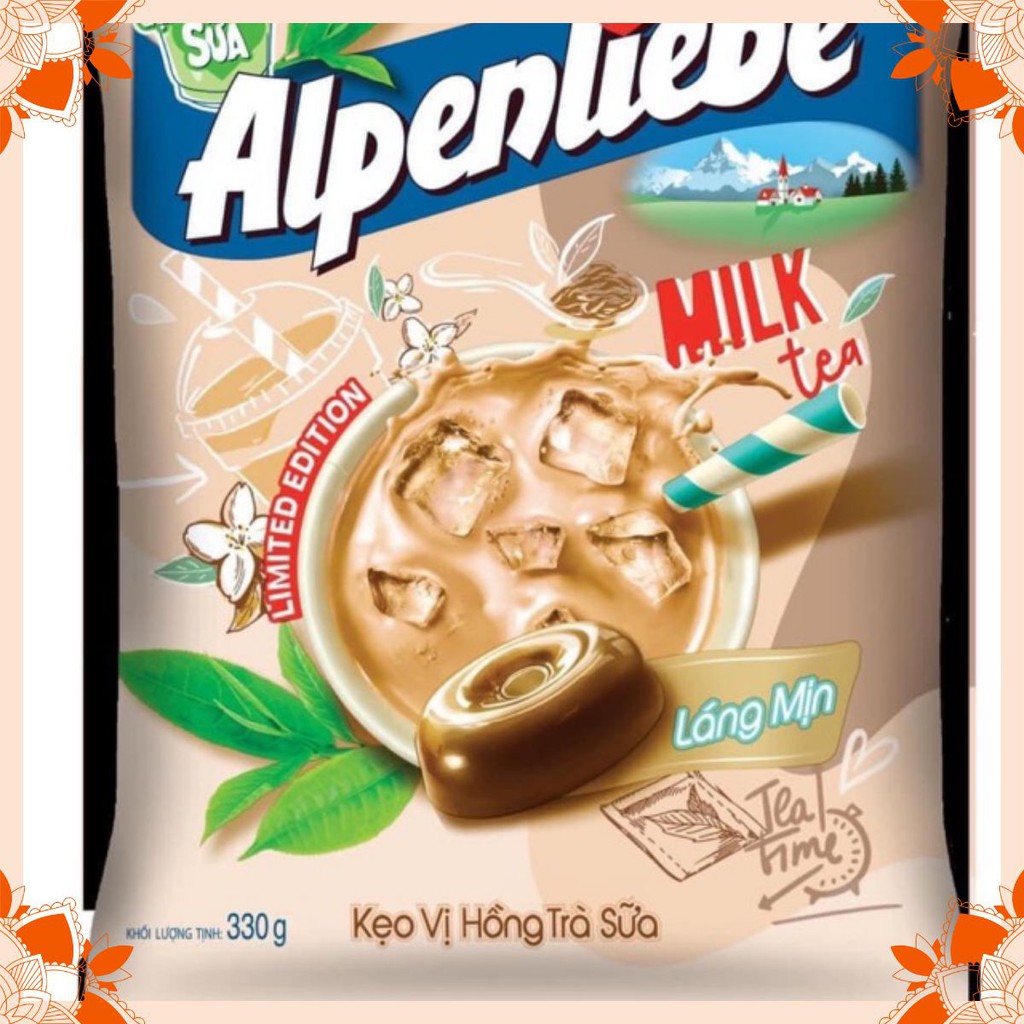 KẸO ALPENLIEBE HỒNG TRÀ SỮA GÓI 330GR 🍀FREE SHIP 🍀 DATE MỚI TOANH