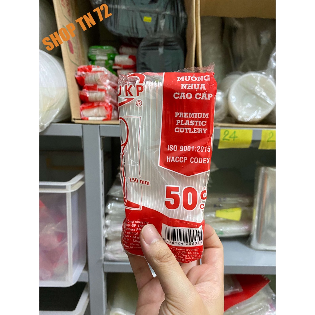 Thìa Nhựa Cứng Dùng 1 Lần 50 cái