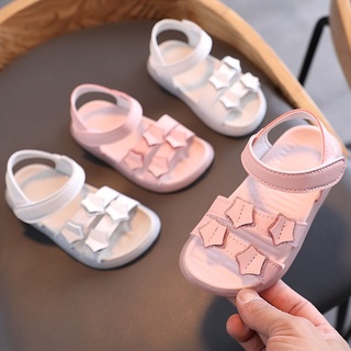 Dép sandal trẻ em bé gái quai ngang đế cao su mềm chống trơn trượt hoạt tiết ngôi sao phong cách thời trang ( B11 )