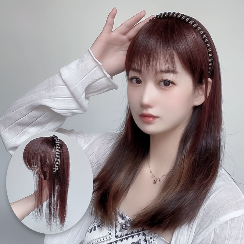 Bộ Tóc Giả Màu Trắng Kèm Băng Đô Bện Một Mảnh Thay Thế Cho Tóc Giả