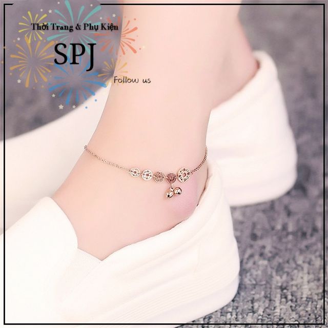 Lắc Chân Titan Đồng Tiền Phối Lục Lạc Chuông | BigBuy360 - bigbuy360.vn