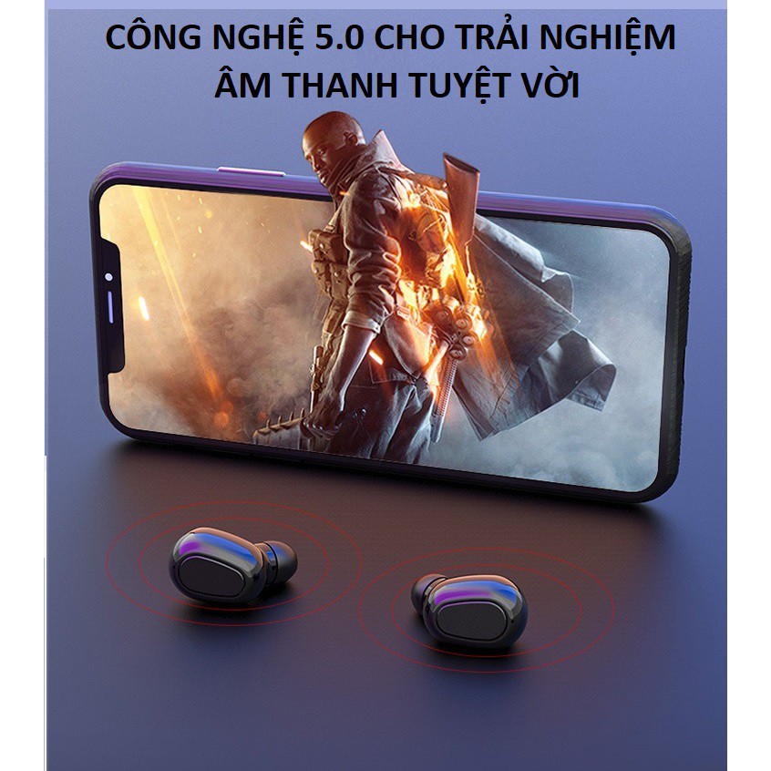 Tai nghe Bluetooth 5.0 L21, L21 Pro bản Quốc Tế âm thanh vòm 9D, Tai nghe không dây TWS