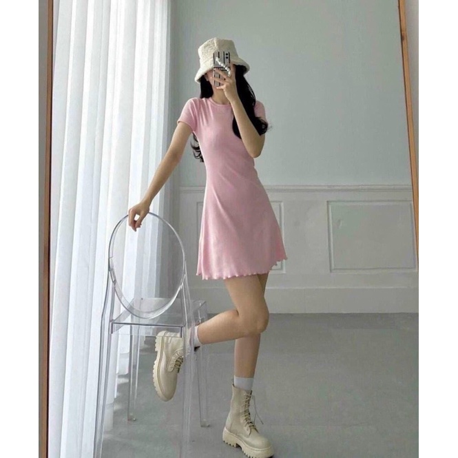 Váy Body Trơn Màu Pastel Nữ MEESTORE - Đầm Body Dáng Ngắn Phong Cách Hàn Quốc | WebRaoVat - webraovat.net.vn