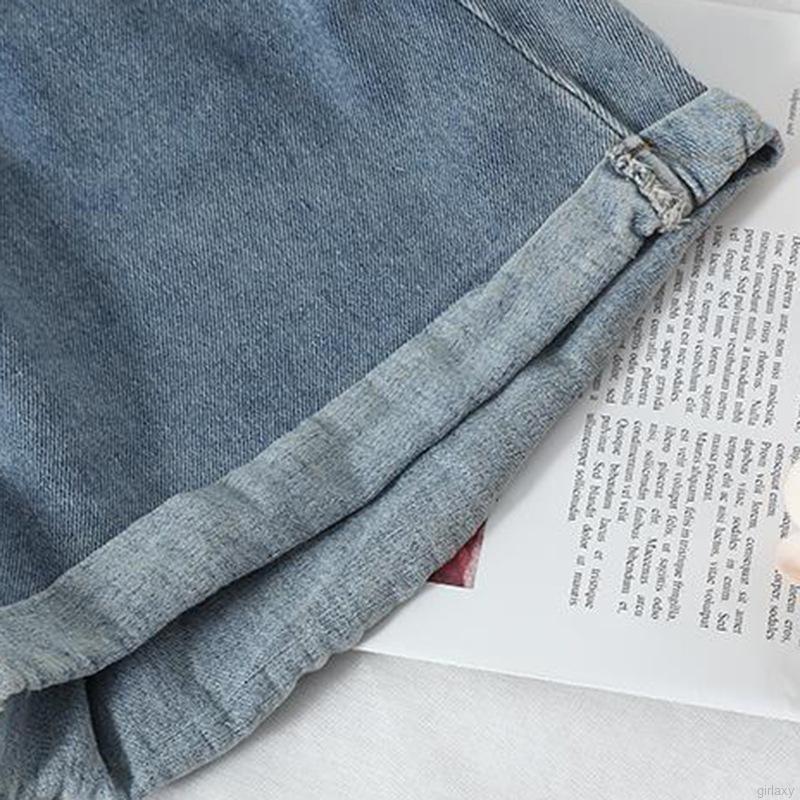 Quần Ngắn Denim Lưng Cao Phong Cách Hàn Quốc Dành Cho Nữ