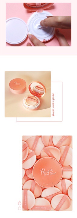 [Chính hãng] Phấn Nước Che Phủ Cao,Bền Màu Cả Ngày BLACK ROUGE Peach cover velvet cushion | BigBuy360 - bigbuy360.vn