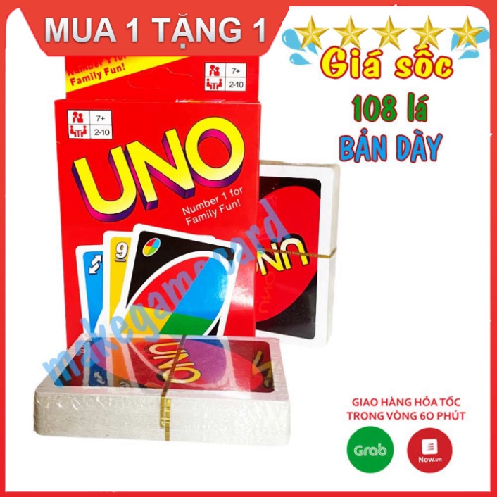 Bộ bài UNÔ bản dày 108 lá Tặng bộ bài Kimetsu noyaiba - bài tây anime