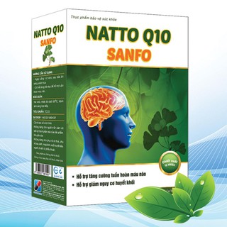 Natto Q10 Sanfo - tăng cường tuần hoàn máu não, giảm đau đầu, hoa mắt, chóng mặt