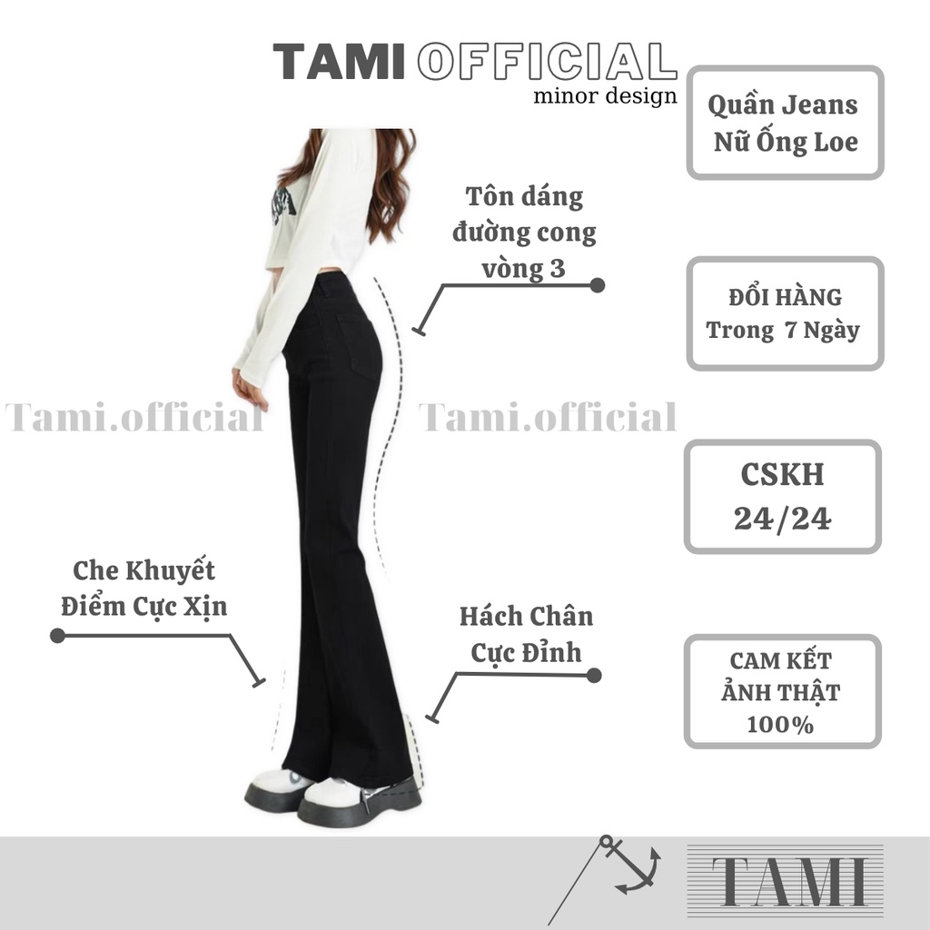 Quần Jeans NỮ Ống LOE CO DÃN Đáy Cao Siêu HÁCH DÁNG Che Khuyết Điểm Cực Xịn BÁN CHẠY TOP 1 DOANH SỐ [ Tami Official ] | BigBuy360 - bigbuy360.vn