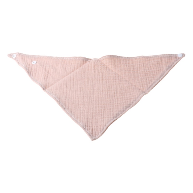 Yếm Ăn Cotton Mềm Mại Thấm Hút Tốt Màu Trơn Dành Cho Bé