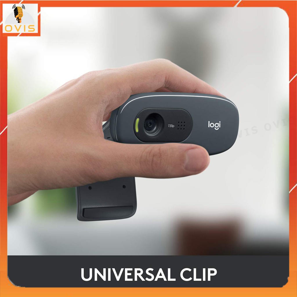 Logitech C270 - Webcam Máy Tính Video Trực Tuyến 720P, Tích Hợp Chống Ồn