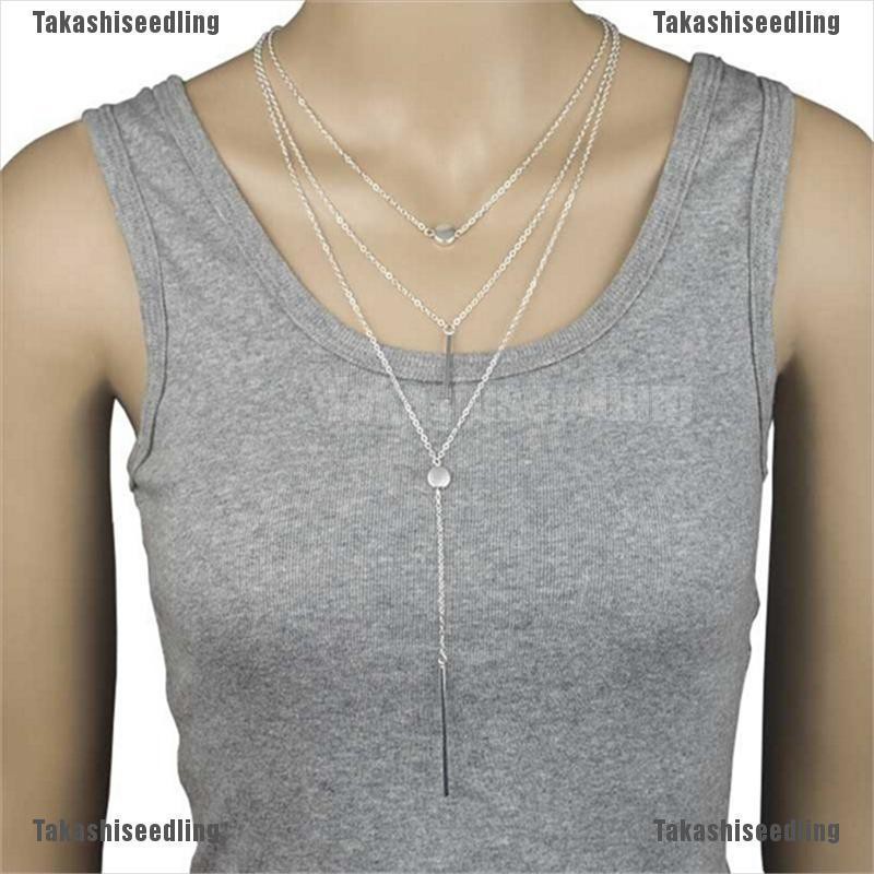 Dây chuyền nhiều lớp thời trang dành cho nữ tùy chọn màu sắc