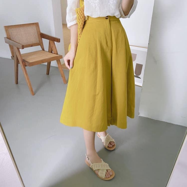 Quần giả váy lửng bigisze _ Quần ống rộng nữ mặc đi làm đi chơi cự xinh QV39