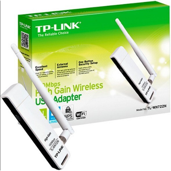 TP-Link TL-WN722N - USB Wifi -High Gain. Tốc Độ 150Mbps - Hàng Chính Hãng - WN722