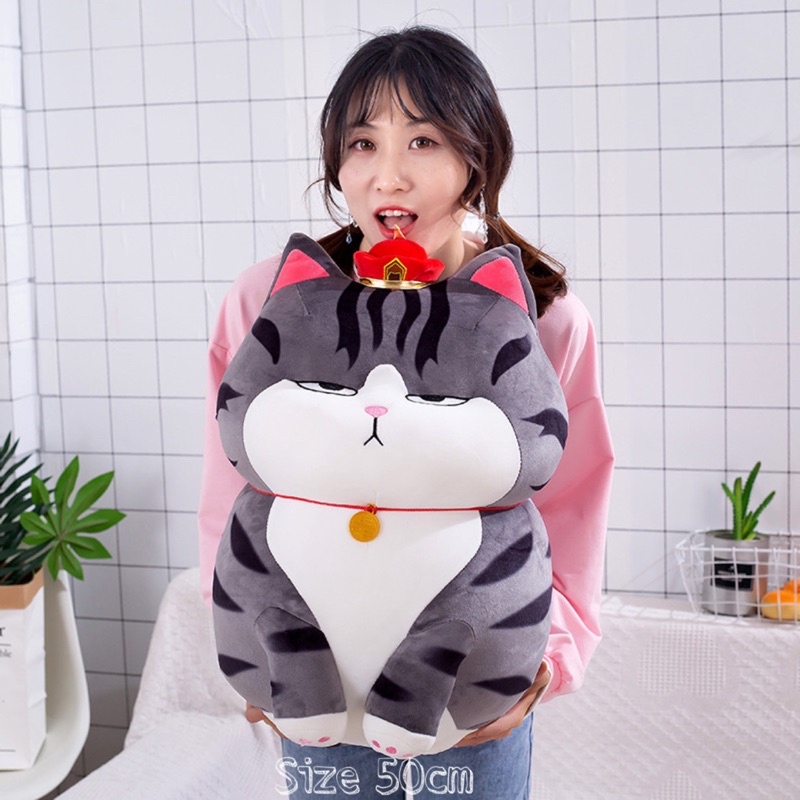 Gấu Bông Mèo Hoàng Thượng Siêu Cấp, hàng nhập cao cấp size 50cm/75cm/1M