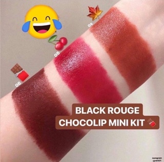 [FREE SHIP] Set Son Black Rouge Air Fit Velvet Mini Kit Chocolip ( set son Black mini )
