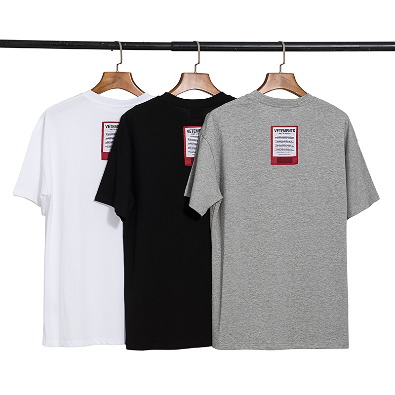 Áo thun cotton tay ngắn in hình VETEMENTS phong cách unisex