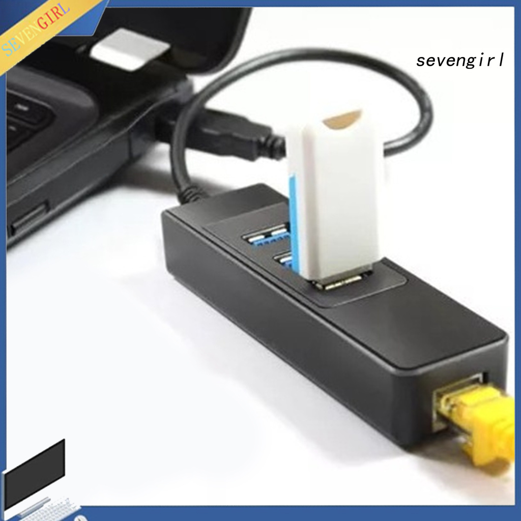 Bộ Chia 3 Cổng Usb 3.0 Gigabit Ethernet Lan Rj45