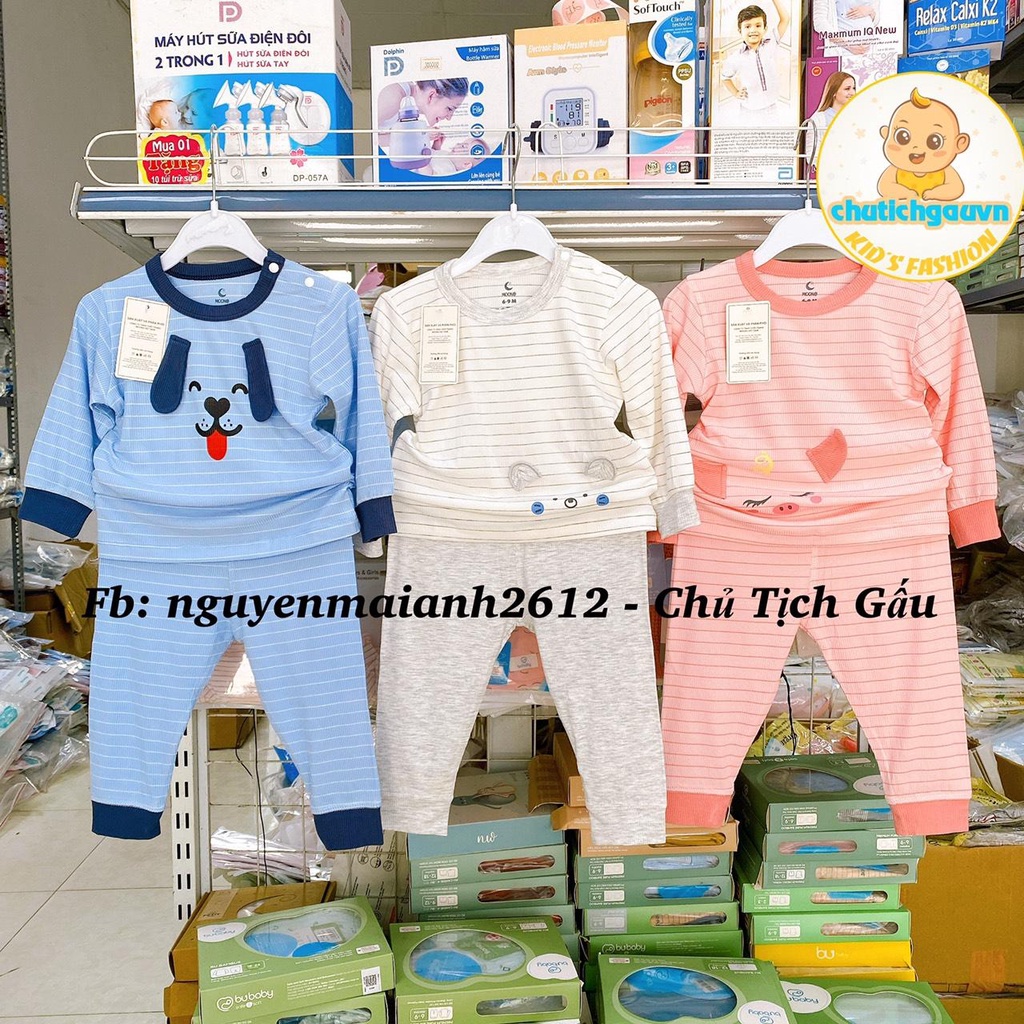 Bộ quần áo dài tay cho bé hãng Moon cho bé từ 6 tháng đến 3 tuổi