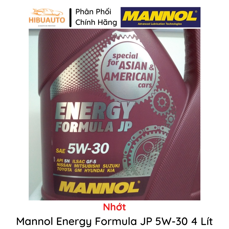 Dầu Động Cơ Tổng Hợp MANNOL 7914 Energy Formula JP SAE 5W30 API SN 4Lít