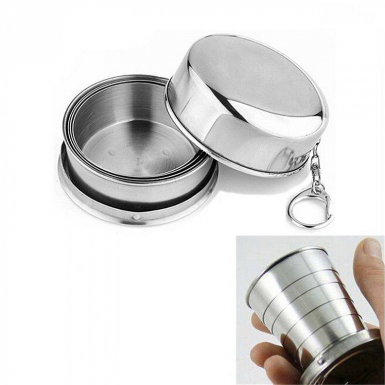 aaron Stainless Steel Portable Travel Collapsible Folding Cup