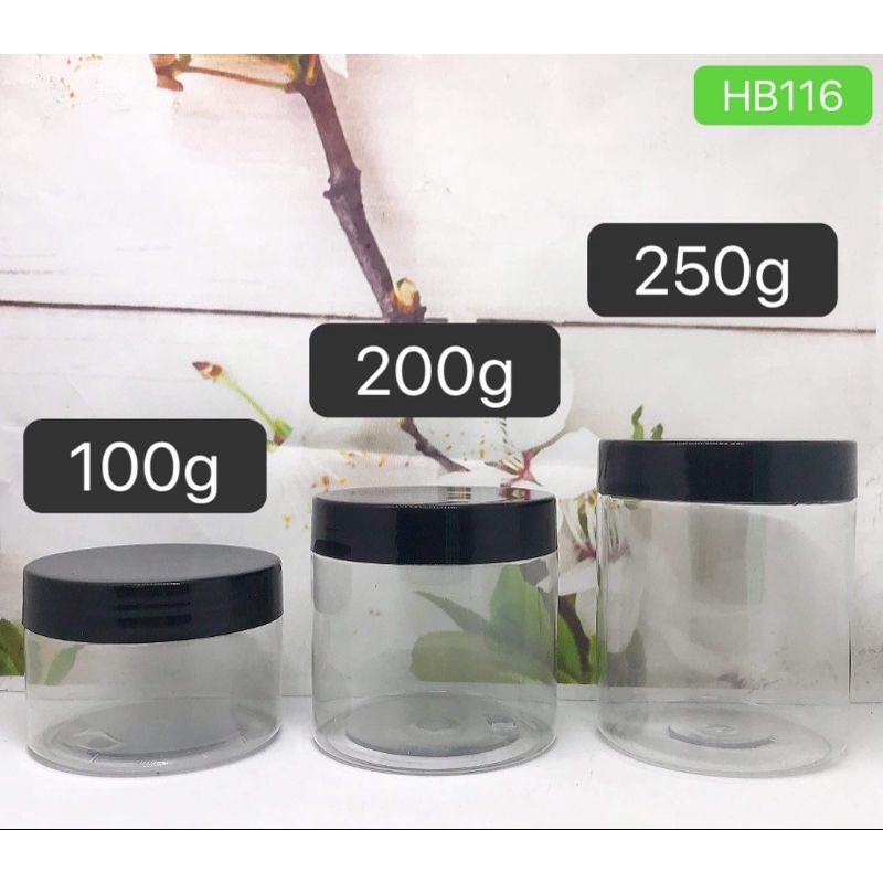 Hủ lọ nhựa PET 100g/200g/250g - Hủ đựng mỹ phẩm - Hủ đựng hạt, mứt...kem giá rẻ nhất