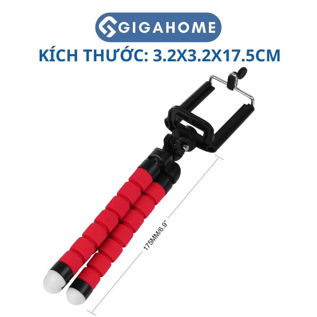 Giá Đỡ Kẹp Điện Thoại Bạch Tuộc 3 Chân GIGAHOME Gập Chụp Hình Đa Năng 5613