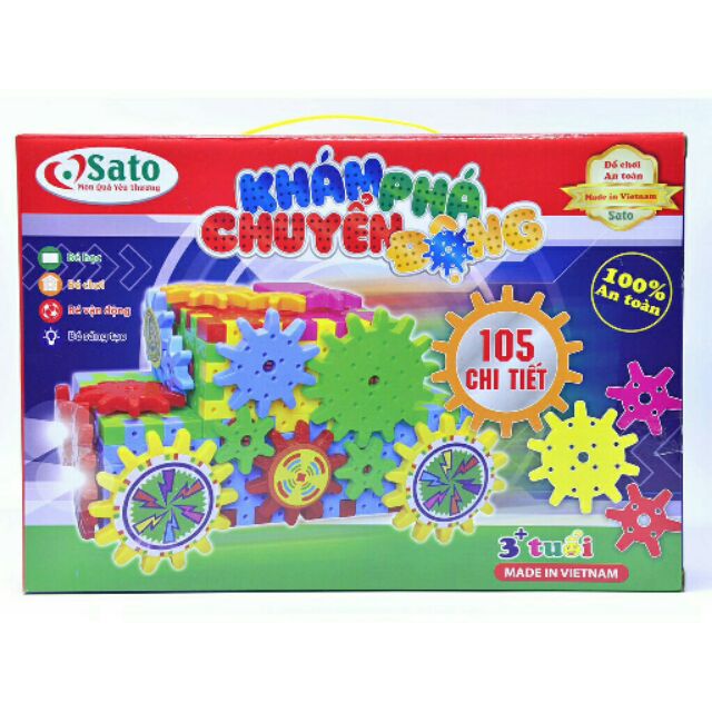 Bộ xếp hình Khám phá chuyển động 105 chi tiết (Sato45)
