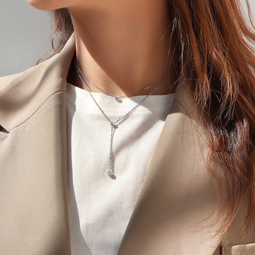 Dây Chuyền 2 Tầng Thép Titan Ko Rỉ TT 3628