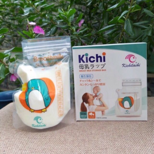 Hộp 50 túi trữ sữa kichilachi nhật bản tiện lợi 100, 250ml mẫu mới