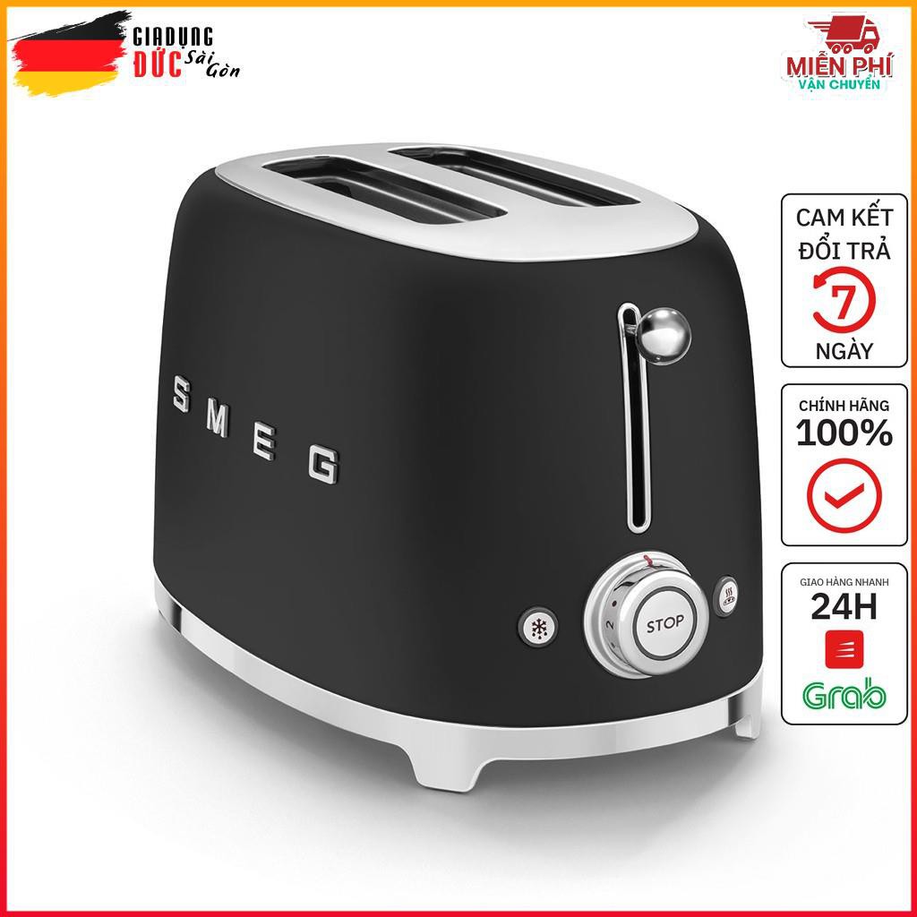 Máy Nướng Bánh Mì Smeg TSF01BLMEU Black, Hâm Nóng, Nướng Giòn Bánh Mì Sanwhich Nhanh Chóng - Nhập Khẩu Đức