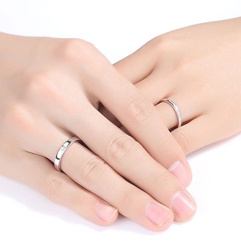 Nhẫn Đôi Bạc Dreamsilver, Nhẫn Cặp "The Wedding Ring" Chỉnh Được Size ND020